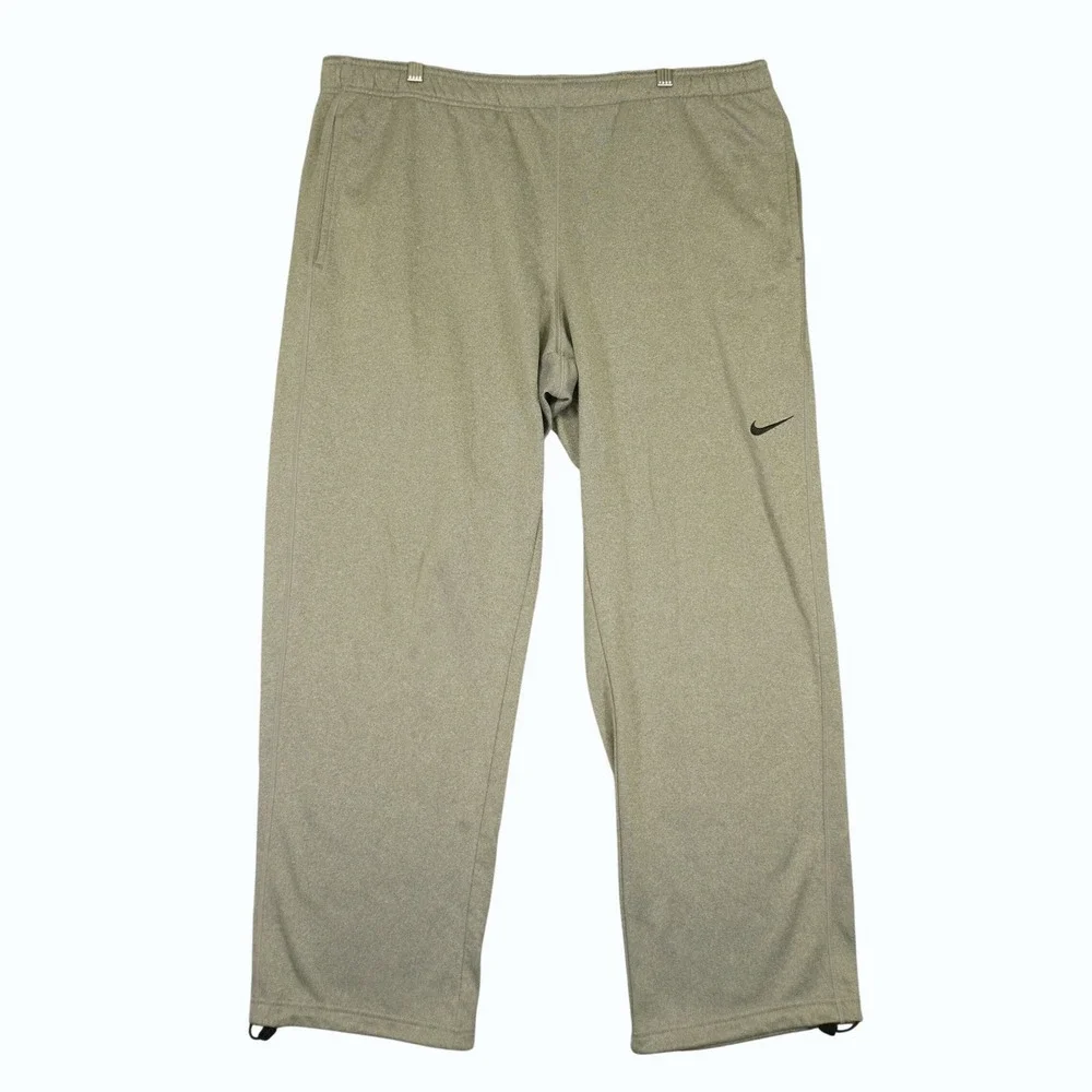 Nike Therma-FIT Pants Mens XL Grey Training Sweatpants Bungee Fleece 379431